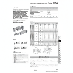 SMC Pneumatics MHL2-40D Pince à Air Robots Parallèles Produit - Product Image 1