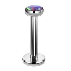 G23 Titanium Opal Lip Rings 16G Internal Thread Stud Body Jewelry Bijoux de fiançailles pour enfants avec motif de boule - Product Image 6