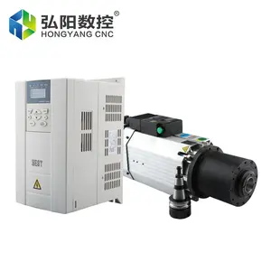 China Supplier Cnc Atc 9kw Hsk Iso30 Bt30 High Speed 24000rpm Air Cooled Electric Drilling Steel Spindle Motor Controller