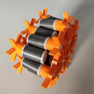 Orange Fan 16x25 Injection Molded Ferrite Magnet Rotor Indian Style Cooler Pump Magnet Ferrite Magnetic Impeller Assembly