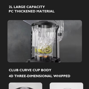Licuadora Comercial de Alta Resistencia 8003FA de 1500W y 2L con Motor de Cobre Puro, para Hacer Smoothies y Jugos, Cubierta Insonorizante, <span class=keywords><strong>5</strong></span>+ Velocidades - Product Image 6