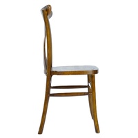 Chaise de salle à manger en rotin à dossier croisé en bois massif, empilable et faite à la main, pour mariages, maison, bureau et utilisation en extérieur - Construction en bois massif