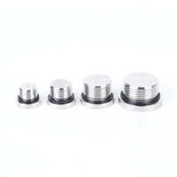 Bouchon de port hydraulique M8 x 1 à filetage fin, tête hexagonale à bride, étanchéité ED, en acier au carbone zingué pour ports de blocs de soupapes