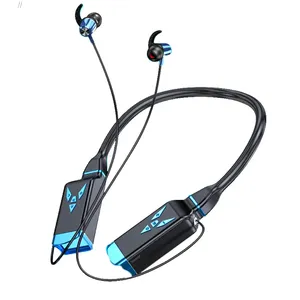 PV002 <span class=keywords><strong>sans</strong></span> <span class=keywords><strong>fil</strong></span> BT5.3 dans l'oreille magnétique tour de cou carte TF <span class=keywords><strong>lecteur</strong></span> <span class=keywords><strong>MP3</strong></span> écouteurs 3000mah batterie jeu de sport 3D Super Bass casque - Product Image 1