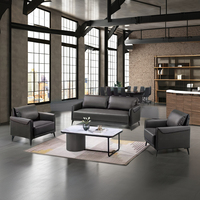 Ensemble de canapés de bureau modernes pliables en cuir synthétique personnalisés, avec cadre en bois, disponible en plusieurs couleurs, pour usage commercial.