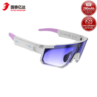 Lunettes Intelligentes IA 3D Surround avec Caméra 8MP, Éclairage LED HD 1080P, Appel, Traduction, Assistant Vocal, Enregistrement, Étanche