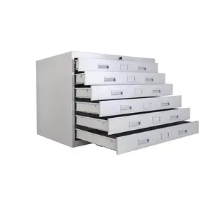 خزانة ملفات معدنية مسطحة من ورق الرسم A1 خزانة ملفات خرائط معدنية خزائن بدروج من الفولاذ - Product Image 6