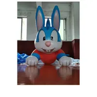 Beile PVC Ostern Cartoon Dekoration aufblasbare blaue Lege kaninchen