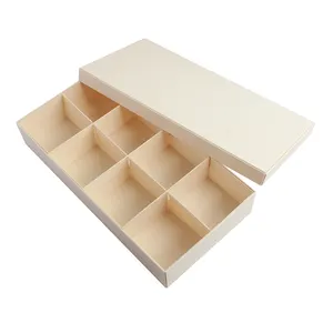 Caja de comida personalizada para llevar, contenedor de madera, embalaje de comida biodegradable, caja de sándwich de Pizza DIY