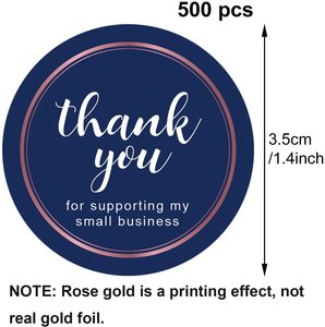 Factory hot sale adhesive butterfly beauiful 1.5 inch blue thank <span class=keywords><strong>you</strong></span> sticker - Product Image 4