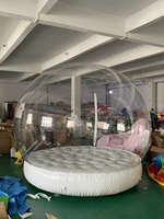 Dôme à bulles gonflable transparent avec lit de rebond intégré