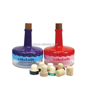 Bouteille en verre <span class=keywords><strong>vide</strong></span> de gin boissons alcoolisées vodka transparent <span class=keywords><strong>bouchon</strong></span> de bouteille en verre classique pour bouteille de <span class=keywords><strong>vin</strong></span> liqueur - Product Image 4