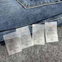 Étiquettes personnalisées semi-transparentes en TPU imprimées pour vêtements, maillots de bain, étiquettes de composition et de taille, étiquettes privées souples pour l'entretien des vêtements