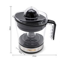 Extracteur de jus d'agrumes électrique AKANE A.81879 18W 1.0L 65RPM à rotation bidirectionnelle, démarrage rapide, nettoyage facile, pour oranges et citrons