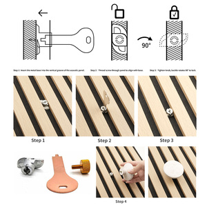 Gancio in Metallo per Pannelli Acustici, Supporto in Acciaio Antiruggine, Accessori di Montaggio per Pannelli a Parete, Facile Installazione per Decorazioni - Product Image 4