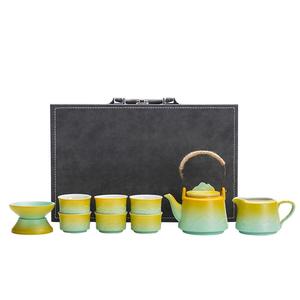 Tasse en céramique rustique rétro chinoise, motif sommet de château peint à la main, grande vaisselle en poterie pour cadeau - Product Image 4