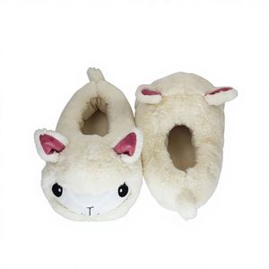 Zapatos de Interior para Mujer, de Algodón, Cómodos, Antideslizantes, Ligeros, con Diseño de Alpaca, Lana de Llama y Oveja, para Invierno - Product Image 1