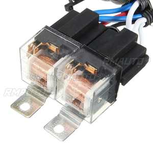 1/2pcs 7'' H4 Headlight 2 Headlamp Relay Wiring Harness Car <b>Light</b> <b>Bulb</b> <b>Socket</b> Plug for Car Auto Headlight - Product Image 5