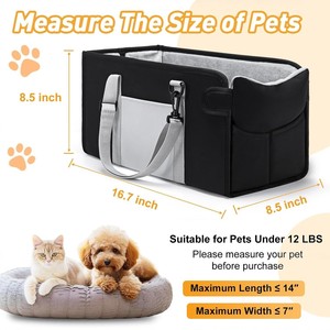 Siège de voiture pour <span class=keywords><strong>chien</strong></span> de haute qualité, portable, pour console centrale, pour petits chiens - Product Image 2