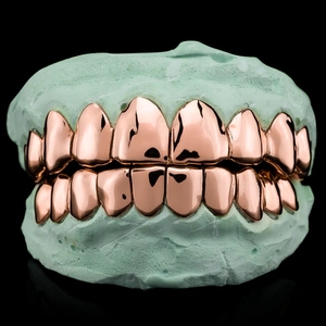 Bijoux Fins Hip Hop Grillz Plaqué Or Véritable <span class=keywords><strong>Argent</strong></span> Sterling Massif 925 Robuste Convient aux <span class=keywords><strong>Dents</strong></span> Taillées Profondément - Product Image 3