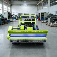 Tondeuse à gazon robotisée RC anti-retournement, tondeuse à gazon télécommandée, adaptée aux pentes montagneuses, tondeuse à fléaux