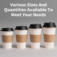 Gobelet à café jetable en papier isolé à double paroi, certifié FSC, biodégradable, conforme à la norme européenne EN13432