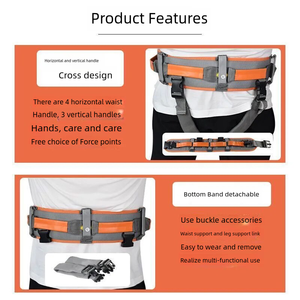Dispositif de transfert pour personnes <span class=keywords><strong>âgée</strong></span>s, ceinture de transfert réglable pour usage familial et en maison de retraite, ceinture de marche pour se lever et se déplacer à domicile - Product Image 4