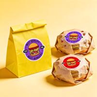 Adesivi Rotondi Personalizzati Impermeabili con Logo per Alimenti, Etichette Adesive in Vinile da 2/3 Pollici per Sacchetti da Asporto in Rotoli