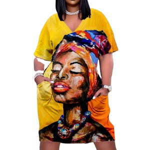 Vestido Evertop Casual de Talla Grande para Mujer con Logo Personalizado, Estampado 3D y Sublimación, Nuevo de Verano - Product Image 1