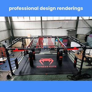 อุปกรณ์ฝึกซ้อม MMA ONEMAX พร้อมเวทีมวย แทร็คสำหรับถ่วงกระสอบทรายแบบเลื่อน และบาร์โหน สำหรับยิมเชิงพาณิชย์ - Product Image 5