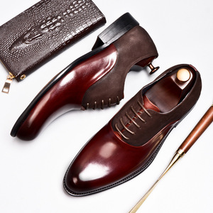Zapatos formales de cuero para hombre, zapatos de cuero Oxford genuino, zapatos formales hechos a mano casuales para hombre de alta calidad - Product Image 1