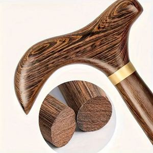 Canne de randonnée légère en bois d'érable faite à la main avec poignée en T, design tendance, antidérapante, personnalisable, pour homme et femme - Product Image 3