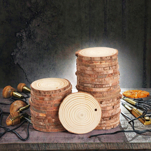 Virutas y Rodajas de Madera de <span class=keywords><strong>Pino</strong></span> Encantadoras, Madera Maciza Natural Pulida para Manualidades Navideñas y Decoración de Mesa - Product Image 3