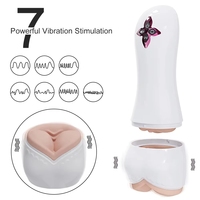 Masturbateur Automatique 2-en-1 Chauffant à Canal Artificiel avec Ventouse pour Seins et Vagin