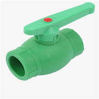 Vanne à boisseau sphérique en plastique SWD, prix usine, couleur verte, taille 22-63mm, raccord femelle PPR