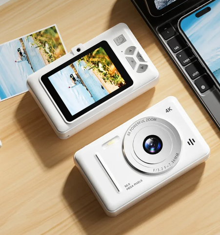 A1 Retro Design CCD Digital Dual Camera 50MP High-definition 2.4-inch LCD Screen Autofocus Digital Camera