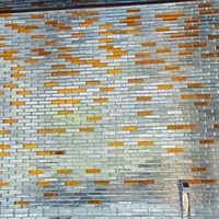 Brique de construction texturée décorative dépolie transparente de qualité supérieure, bloc de verre givré double face durable pour mur d'accentuation intérieur