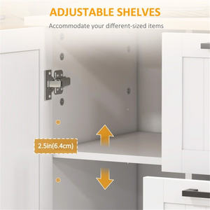 Chariot de cuisine Roh 100x80x32cm, armoire de rangement roulante en bois, design moderne, organisation intelligente, utilisation multifonctionnelle en cuisine - Product Image 6