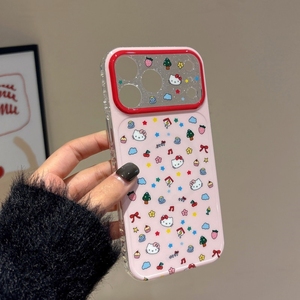 เคสโทรศัพท์มือถือลายการ์ตูนคิตตี้ IMD กลิตเตอร์ สำหรับ iPhone 17 16 15 Pro Max น่ารัก โปร่งใส กันกระแทก ผลิตจาก TPU นิ่ม พิมพ์ลายด้านหลัง - Product Image 3