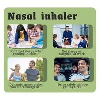 Inhalateur Nasal Traditionnel Thaïlandais OEM à Double Orifice, à Base de Plantes Aromatiques, Menthol et Camphre, Rafraîchissant, Format Voyage, avec Bouchon Smilel
