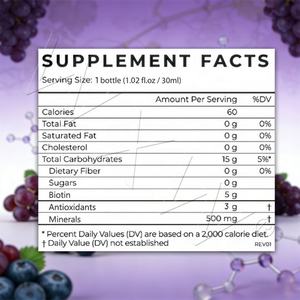 Bouteille de luxe de biotine liquide orale, <span class=keywords><strong>complément</strong></span> de biotine haute puissance pour adultes - Product Image 3