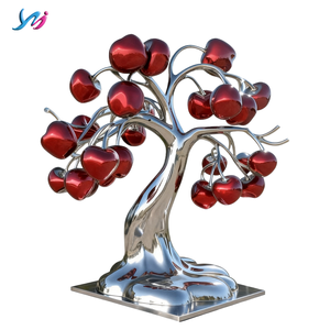 Escultura <span class=keywords><strong>de</strong></span> Árbol <span class=keywords><strong>de</strong></span> Manzana <span class=keywords><strong>de</strong></span> Cerezo Pulido Moderno Personalizado, Estatua Artística <span class=keywords><strong>de</strong></span> Alta Gama <span class=keywords><strong>de</strong></span> Acero Inoxidable Fundido, Escultura Pública 3D para Paisajismo Exterior <span class=keywords><strong>de</strong></span> Centros Comerciales - Product Image 6