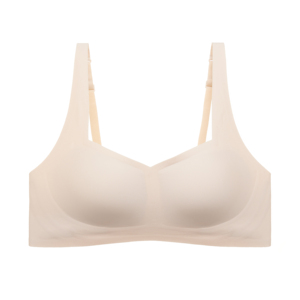 Sujetador sin aros transpirable con efecto push-up para busto pequeño, antideslizante, de gelatina, sin costuras, con tirantes ajustables, de tejido de punto liso. - Product Image 4