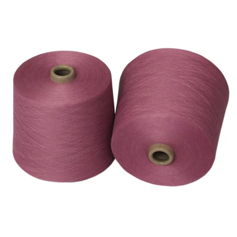 30 Count Polyester Spun Yarn Raw White 100% Virgin Ring Spun Polyester Yarn 30/1 30/2 For Sock Fabric