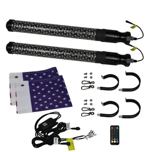 1FT- 3FT gordura LED chicote luz dança grossa iluminado chicote por APP e função de música de controle remoto para ATV UTV pode Am Polaris RZR