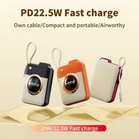 Banque d'alimentation portable mini 10000 mAh à charge rapide PD22.5W avec écran LCD numérique et logo personnalisé – Produit transfrontalier en gros