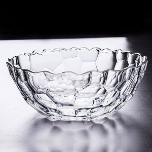 <span class=keywords><strong>Bol</strong></span> à salade en verre transparent Hxglass, finition craquelée, grande capacité, utilisation pour les fêtes, design minimaliste, écologique, passe au lave-vaisselle - Product Image 1