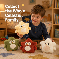 Peluche hibou en forme d'étoile Kawaii avec tissu ultra doux pour la décoration de la chambre d'enfant, cadeau d'anniversaire