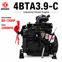 Motor Diésel DCEC Cummin Serie 4BT Original de 80hp-130hp 2200RPM con Refrigeración por Agua 4BTA3.9-C para Maquinaria de Construcción