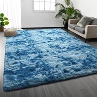 Tapis carré antidérapant EiffelHome, best-seller, pliable, couleur unie, en peluche épaisse à poils longs, lavable en machine, à poils moyens